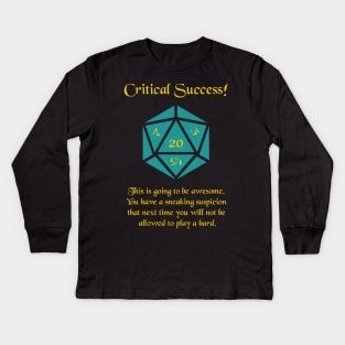 Critical Success: Bard-y Goodness Kids Long Sleeve T-Shirt